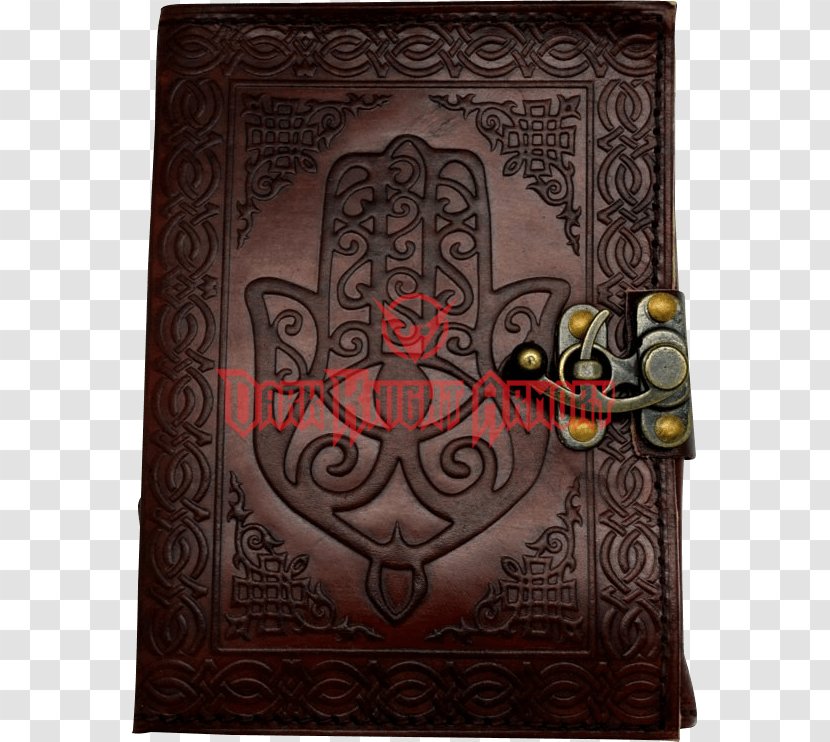 Leather Notebook Latch Hamsa Ring Binder - Paper Embossing Transparent PNG
