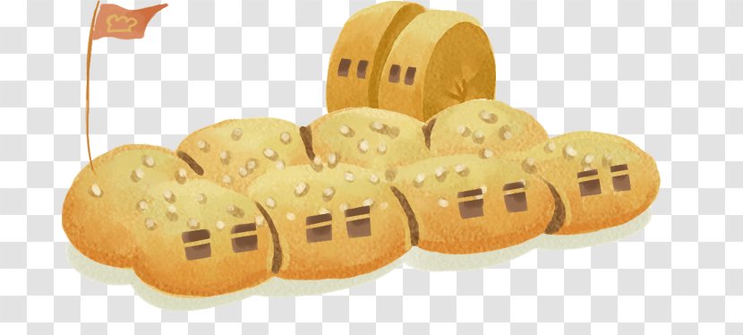 Hamburger Breakfast Bread Cake - Finger Food - House Transparent PNG