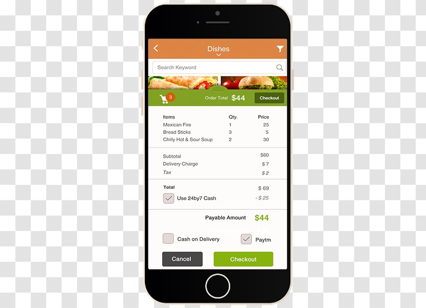 Smartphone Restaurant Online Food Ordering Mobile App Development - Software - Item Transparent PNG