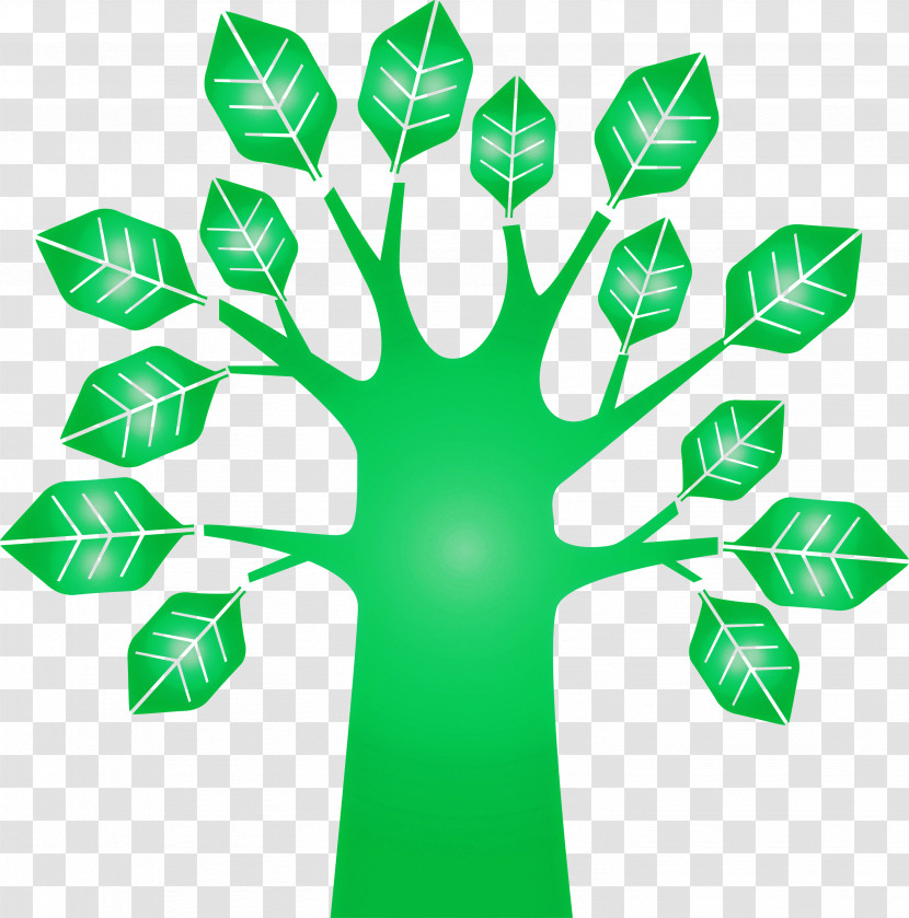 Green Leaf Symbol Plant Symmetry Transparent PNG