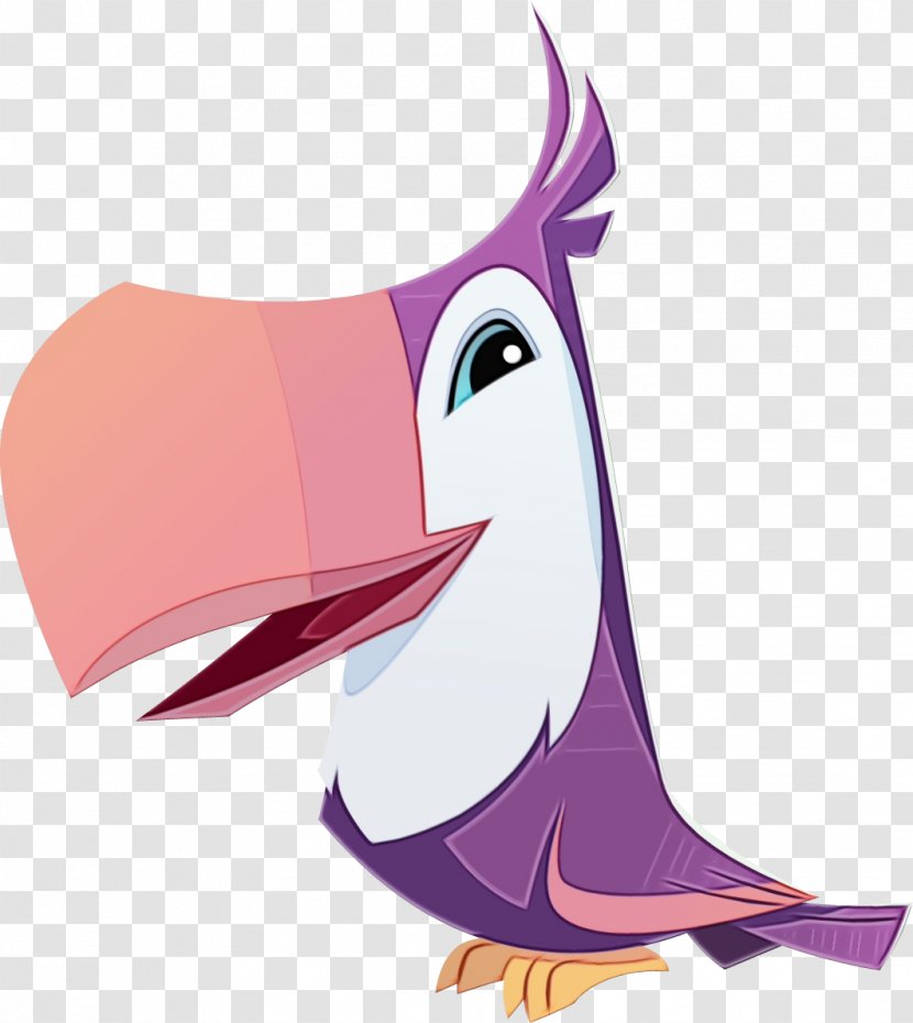 Cartoon Pink Bird Clip Art Beak - Fictional Character Transparent PNG