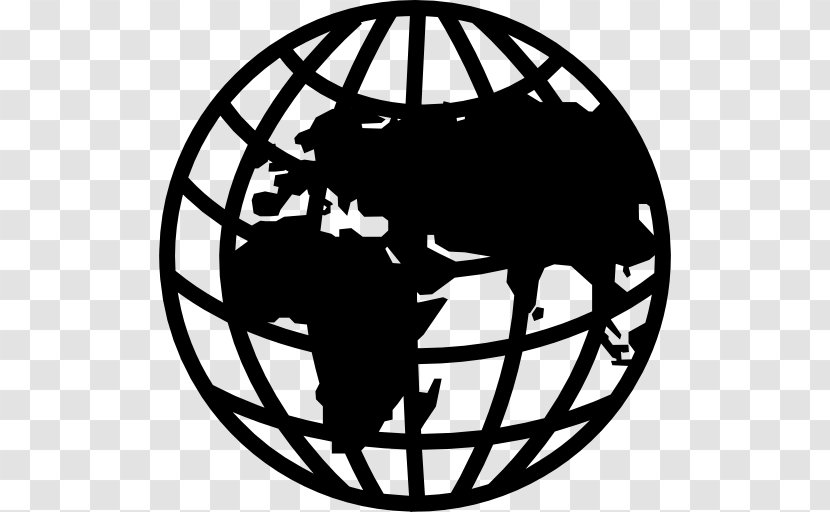 Globe World Earth Grid - Map - Continents Vector Transparent PNG