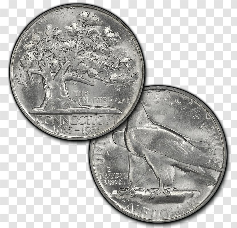 Coin Silver White Nickel - Black And - Half Dollar Transparent PNG