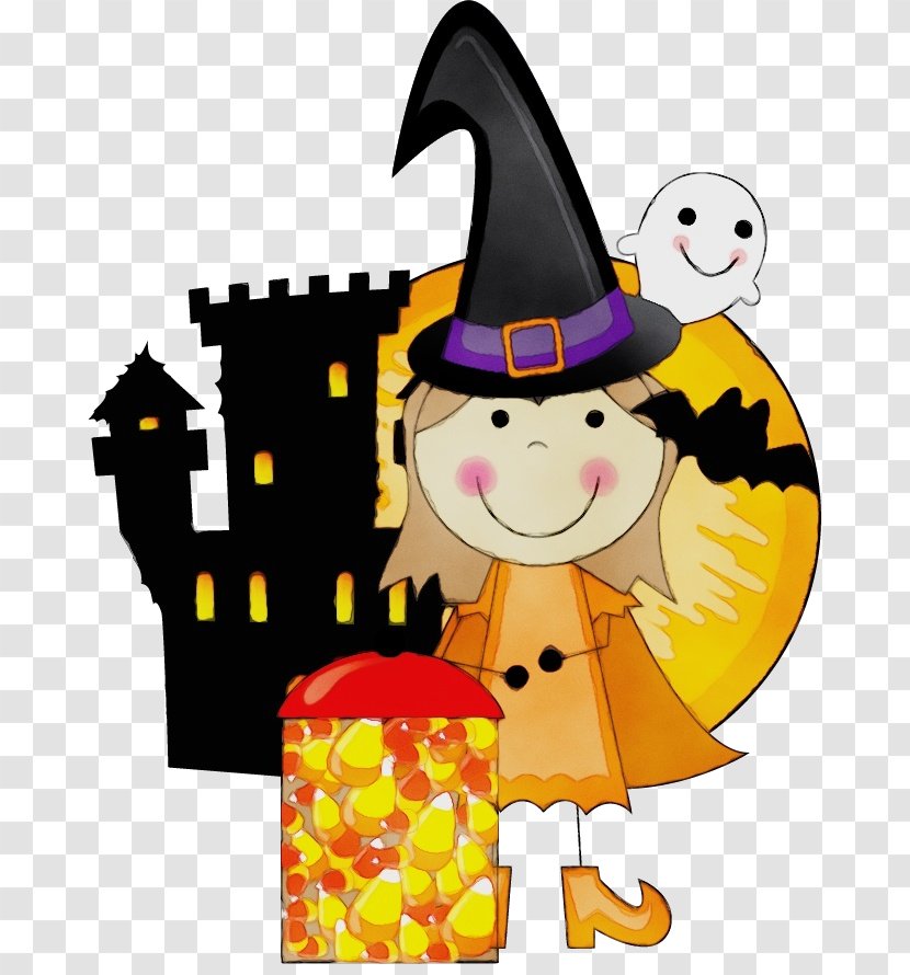 Witch Cartoon - Hat Candy Corn Transparent PNG