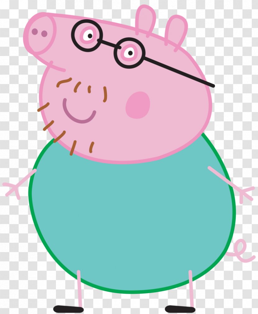 Daddy Pig Mummy George Granny - Pink Transparent PNG