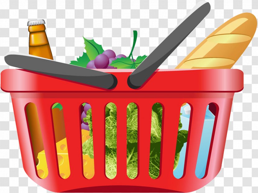 Shopping Cart Grocery Store Clip Art Vector Graphics Supermarket - Side Dish - Yardlong Bean Transparent PNG
