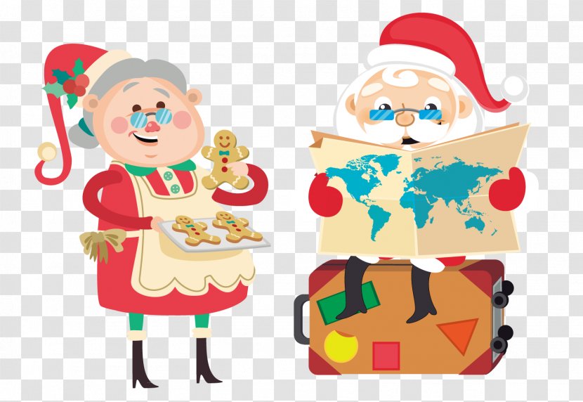 Santa Claus Map - Drawing - And Christmas Grandma Transparent PNG