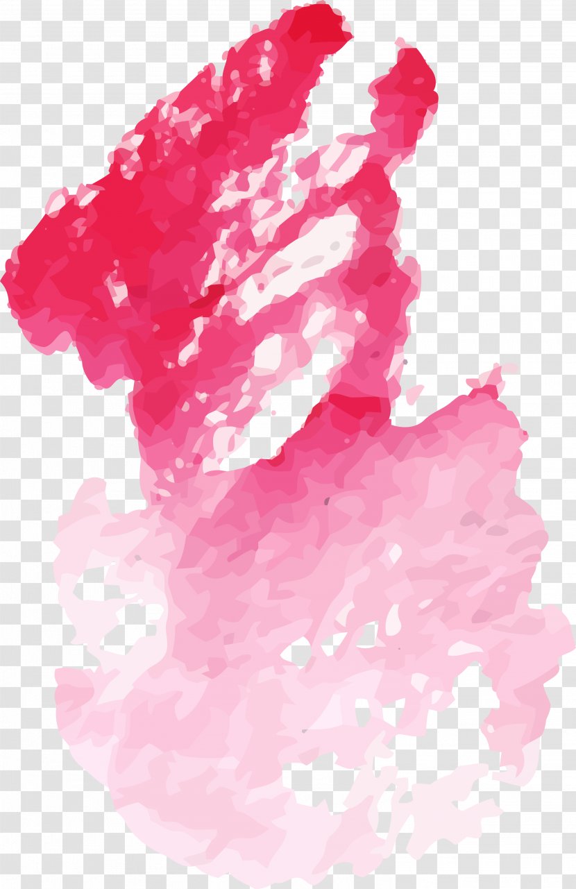 Watercolor Painting Graffiti Red - Creative Transparent PNG