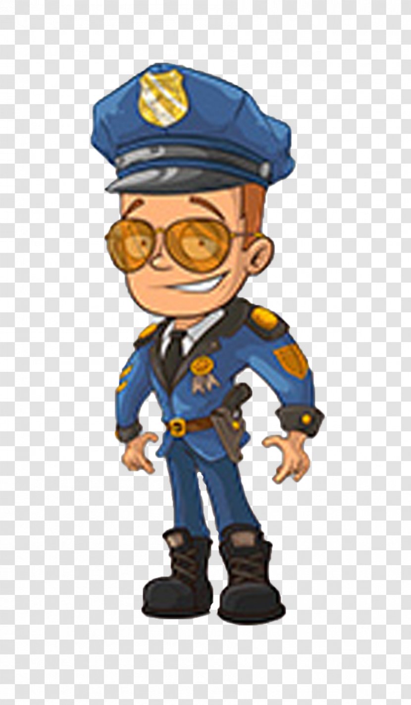 Cartoon Police Officer Royalty-free Illustration - Eyewear - Pictures Transparent PNG