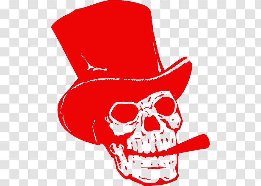 Calavera Skull T-shirt Skeleton Clip Art - Smile - Red Transparent PNG
