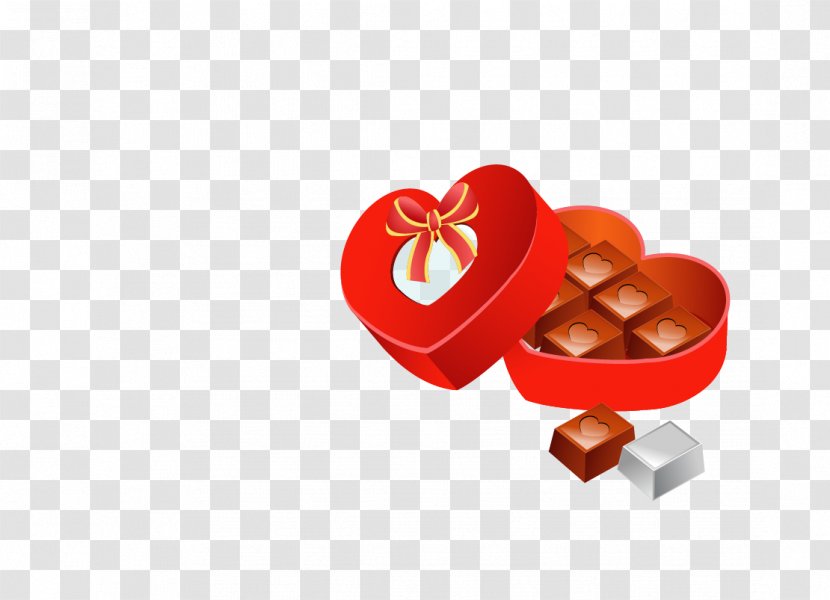 Chocolate Bar Box Art Clip - Red Gift Transparent PNG