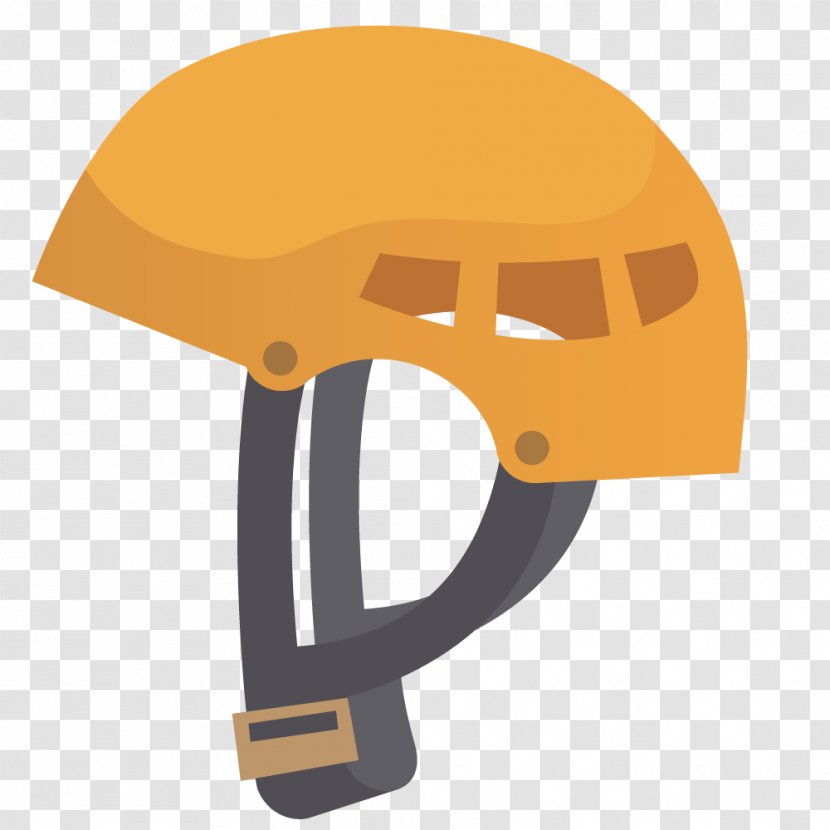 Mountaineering Clip Art - Orange - Vector Helmets Transparent PNG