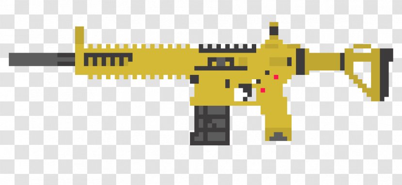 Firearm Pixel Art M4 Carbine - Blog Comment Hosting Service - Gun Transparent PNG
