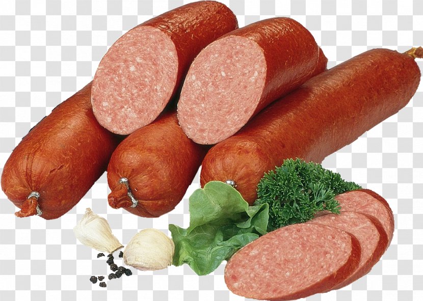 Salami Bratwurst Thuringian Sausage Bockwurst - Mettwurst Transparent PNG