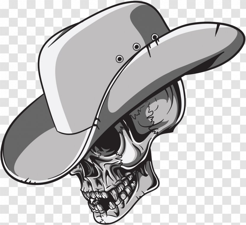 T-shirt Skull Cowboy Hat Transparent PNG