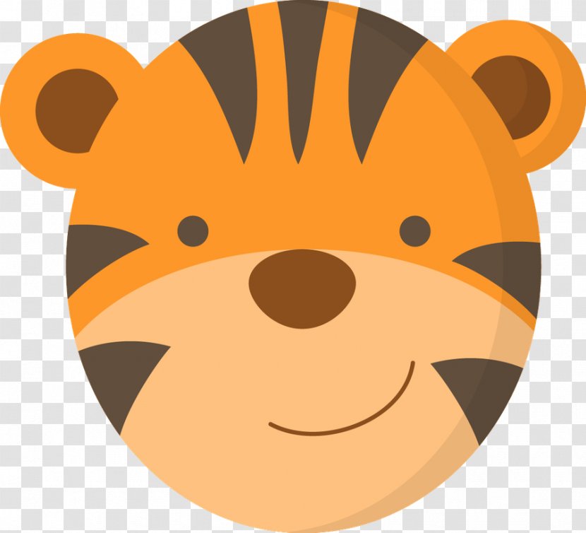 Tiger Animal Face Clip Art - Silhouette Transparent PNG