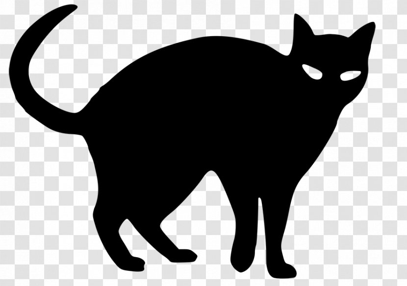 Black Cat Silhouette Drawing Clip Art - Like Mammal Transparent PNG
