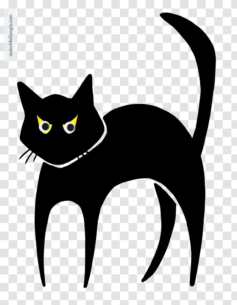 Black Cat Halloween Clip Art - Mammal Transparent PNG