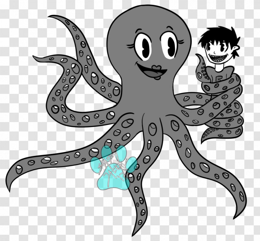 Octopus Cephalopod Legendary Creature Animated Cartoon - Fictional Character Transparent PNG