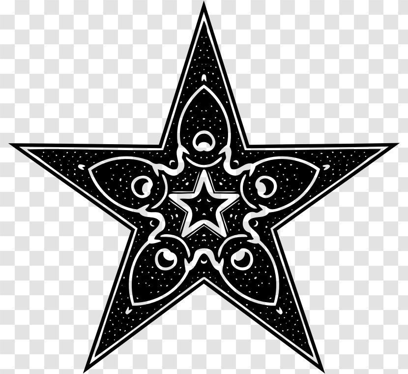 Logo Clip Art - Black And White - Star Design Material Transparent PNG