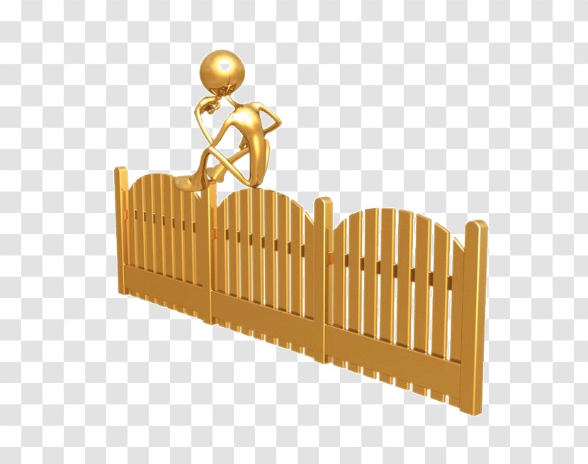 Sitting On The Fence Hurdle - Garden - 3D Character Transparent PNG