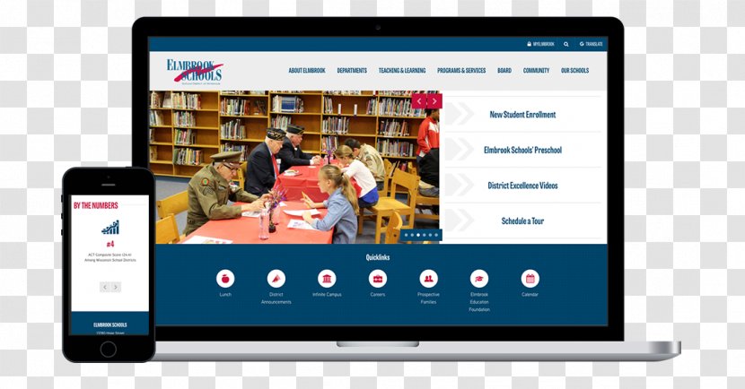 Elmbrook School District Website Web Page Transparent PNG