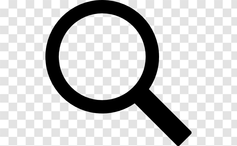 Magnifying Glass Magnifier Symbol - Black And White Transparent PNG
