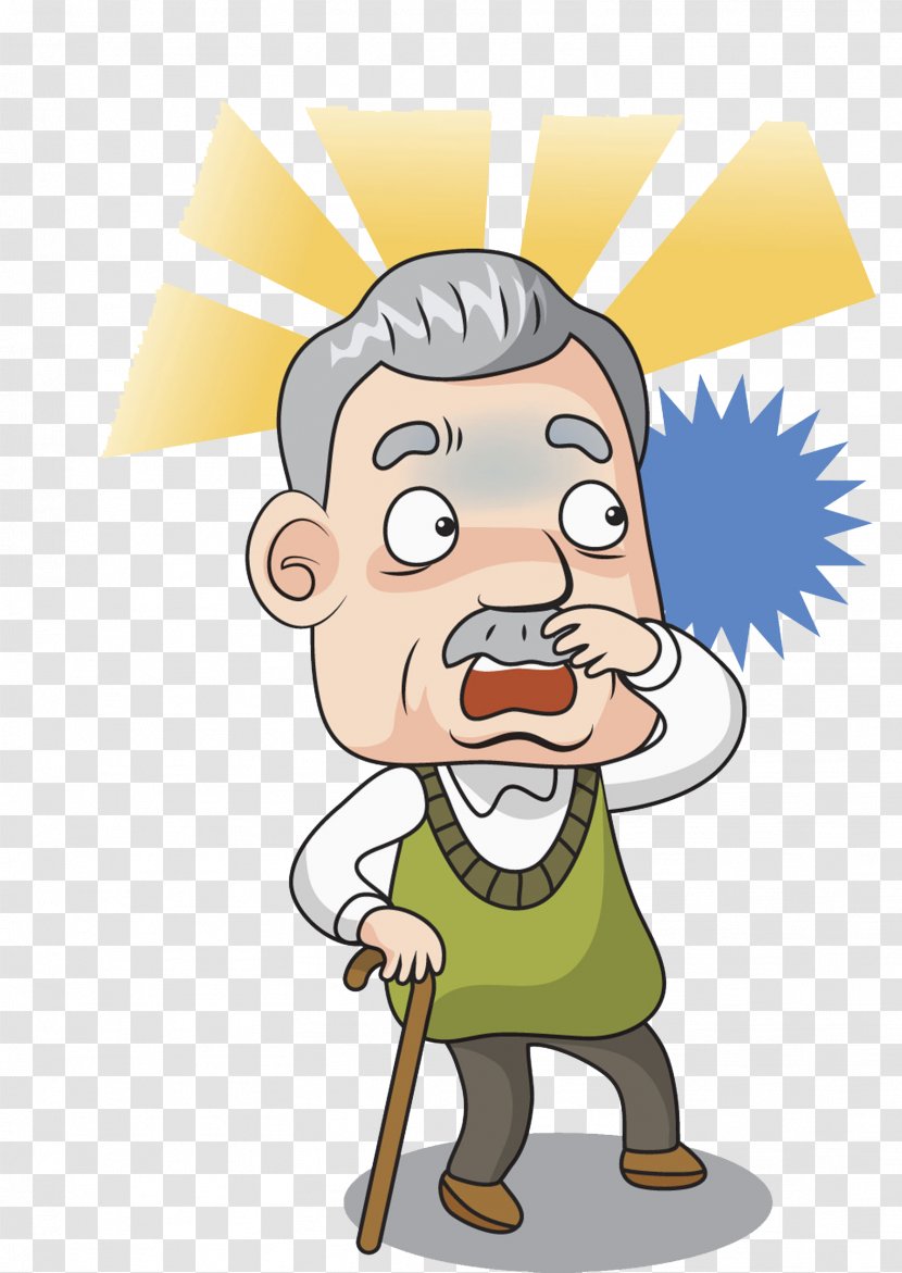 Surprised Old Man - Surprise - Hand Transparent PNG