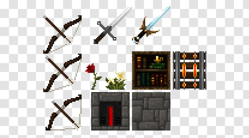 Minecraft Pixel Art Weapon - Texture Mapping Transparent PNG