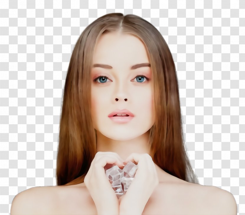 Hair Face Skin Chin Hairstyle - Watercolor - Beauty Forehead Transparent PNG