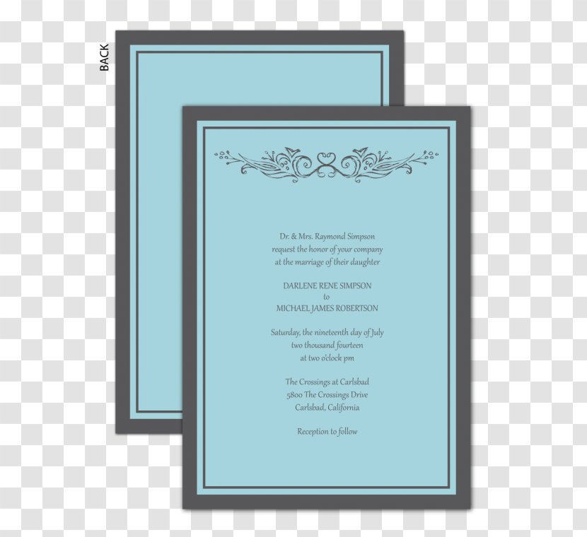 Wedding Invitation Nashville Predators Convite - Paper Transparent PNG