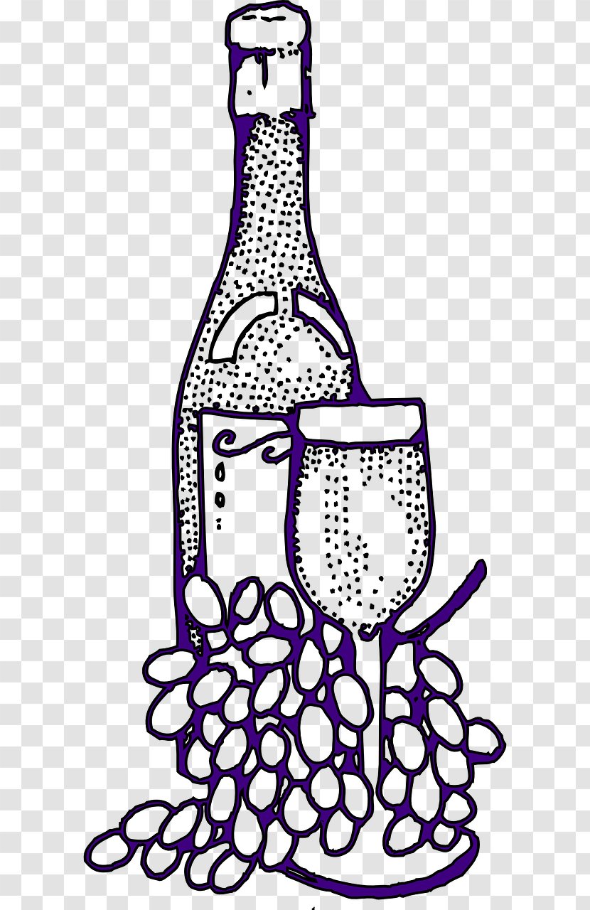 White Wine Common Grape Vine Bottle Clip Art Transparent PNG