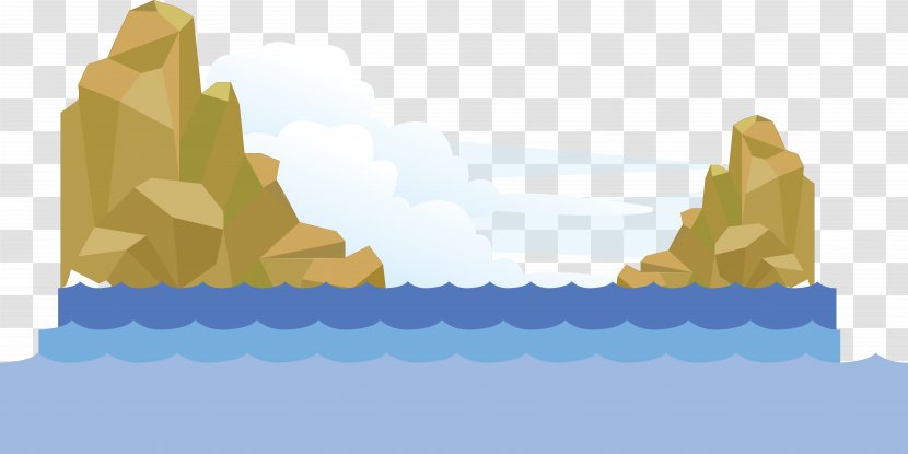 Illustration - Bay - Into The Sea Vector Transparent PNG