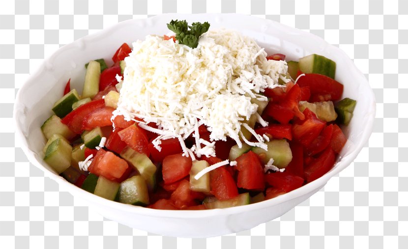 Greek Salad Shopska Feta Sirene - Dish Transparent PNG