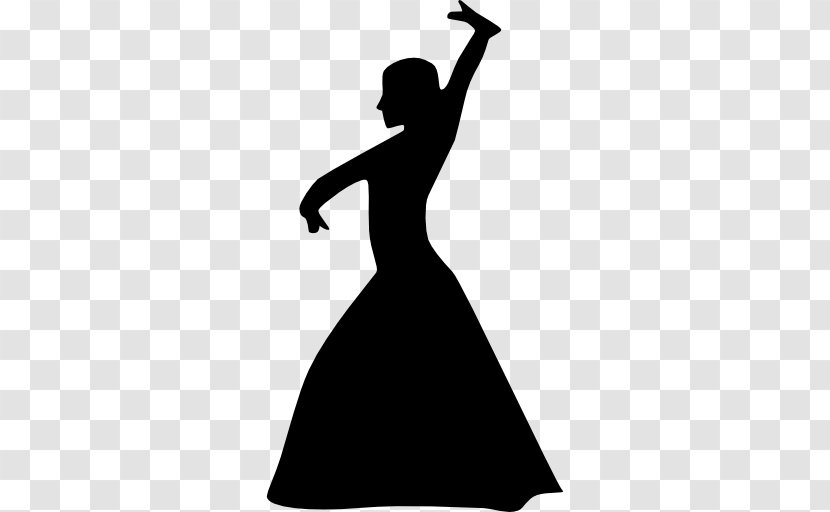 Flamenco Dancer Silhouette Drawing - Neck - Icons Transparent PNG