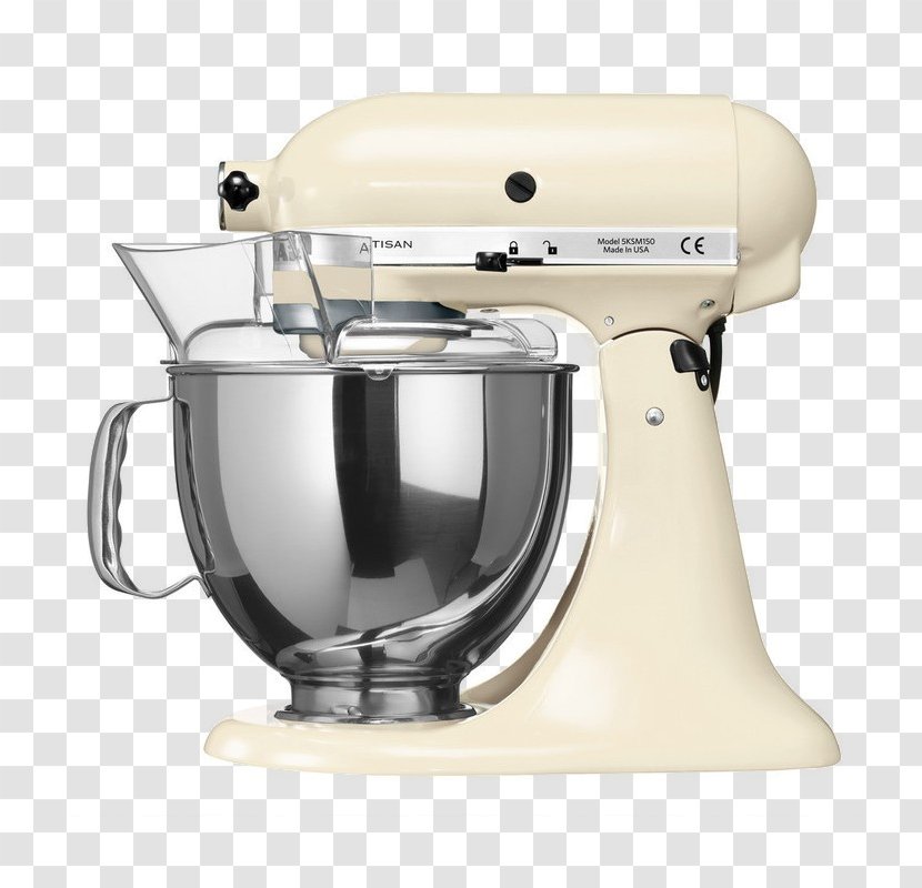 Cream KitchenAid Artisan KSM150PS Mixer 5KSM175PS - Small Appliance - Kitchen Transparent PNG