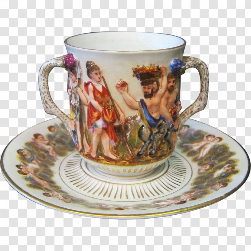 Coffee Cup Saucer Porcelain Mug - Serveware Transparent PNG
