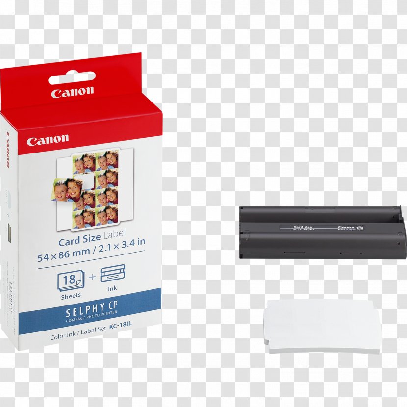 Canon SELPHY Color Ink/Paper Set Ink Cartridge Printer CP1300 Transparent PNG