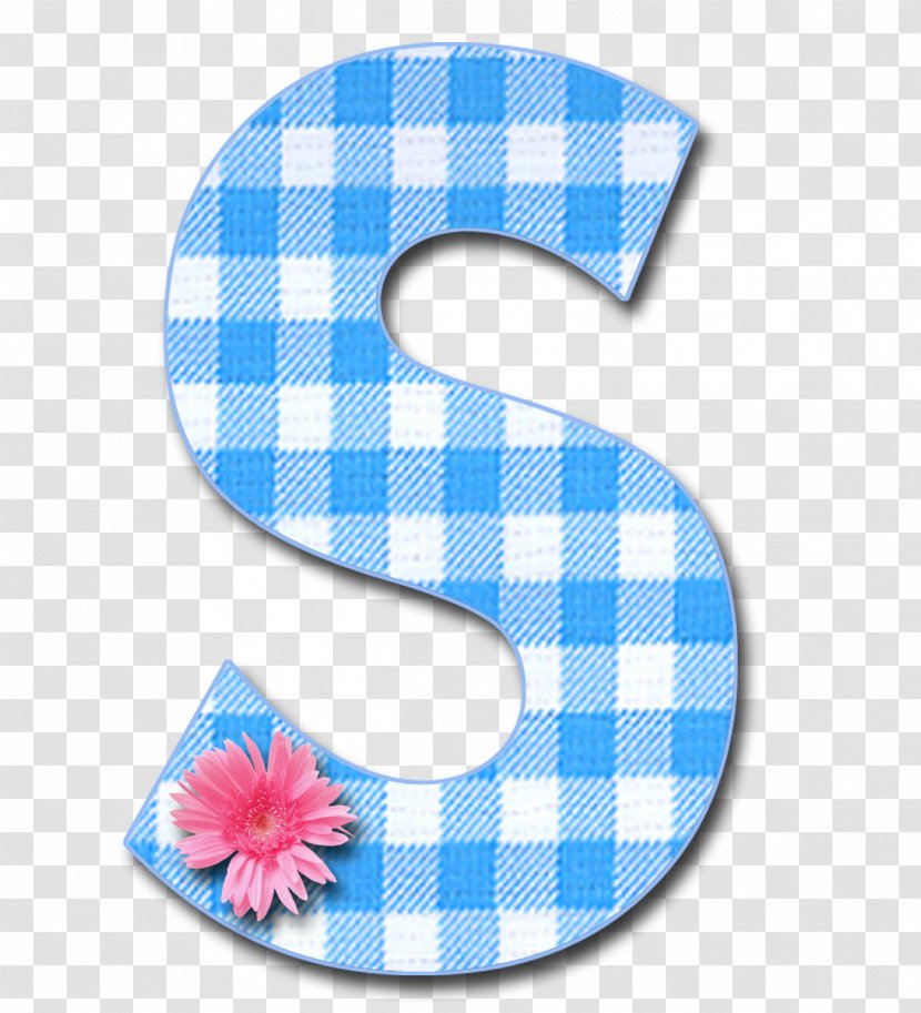 Blue Letter Alphabet S Gingham - Burning A Transparent PNG