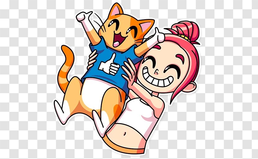 Telegram Cat Lady Sticker Messaging Apps Clip Art - Ket Transparent PNG