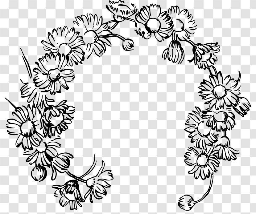 Daisy Chain Common Drawing Clip Art - Tree - Wreath Flower Transparent PNG