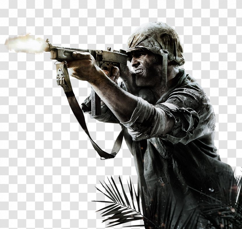 Call Of Duty: World At War Black Ops II WWII - Xbox 360 - Soldier Transparent PNG