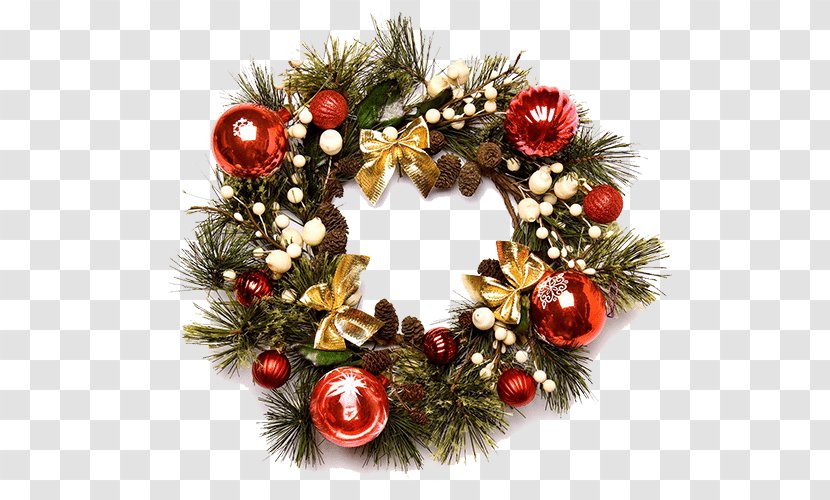 Wreath Christmas Decoration Garland - Pine Transparent PNG