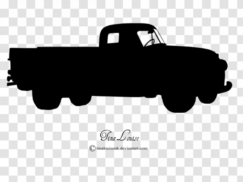 Pickup Truck Car Thames Trader Silhouette - Vehicle - Old Transparent PNG