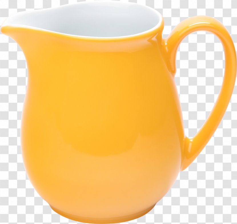 Jug Yellow Pitcher Porcelain Mug - Cup Transparent PNG