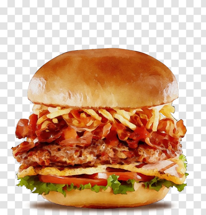 Junk Food Cartoon - Cheeseburger - Sloppy Joe Bun Transparent PNG