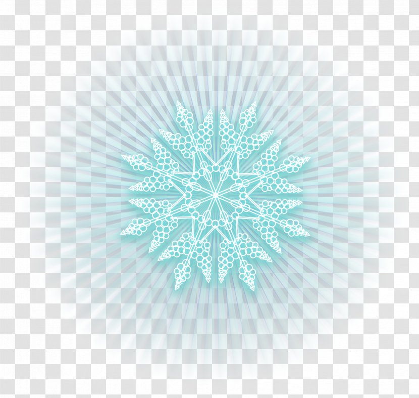 Snowflake Ice Clip Art - Aqua - Blue Shining Clipart Picture Transparent PNG