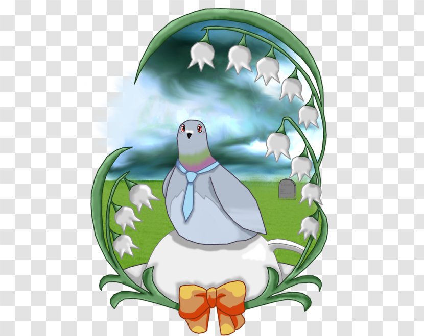 Drawing Penguin Bird Cartoon - Wedding Dress - Lily Of The Valley Transparent PNG