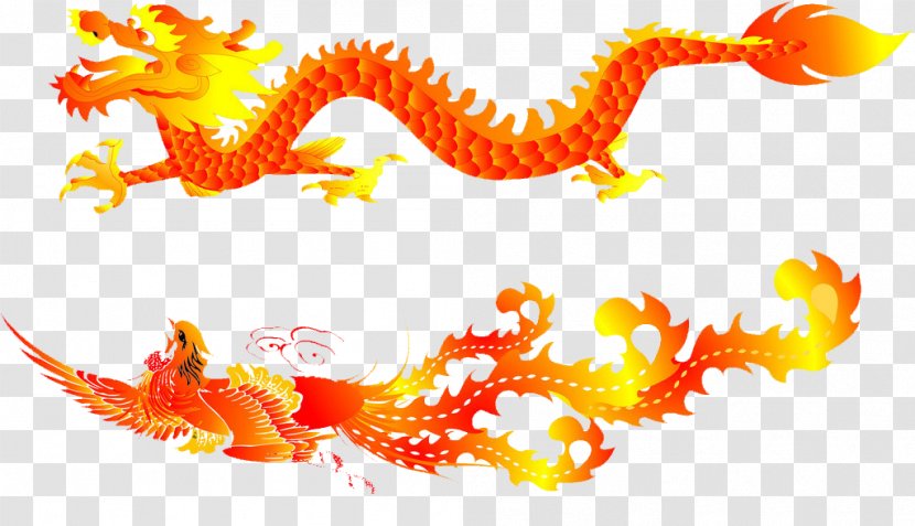 Fenghuang County Poster - Papercutting - Dragon Transparent PNG
