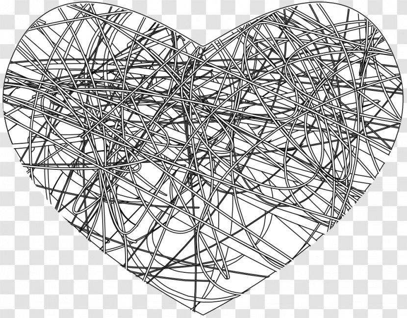 Black And White Drawing Line Art Clip - Color - Heart Transparent PNG